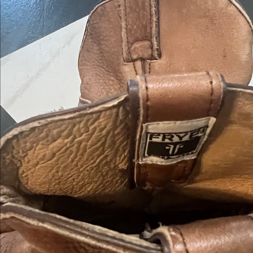 Frye Women’s 6.5 B Shirt Brown Leather Cowgirl Boots - Picture 3 of 5